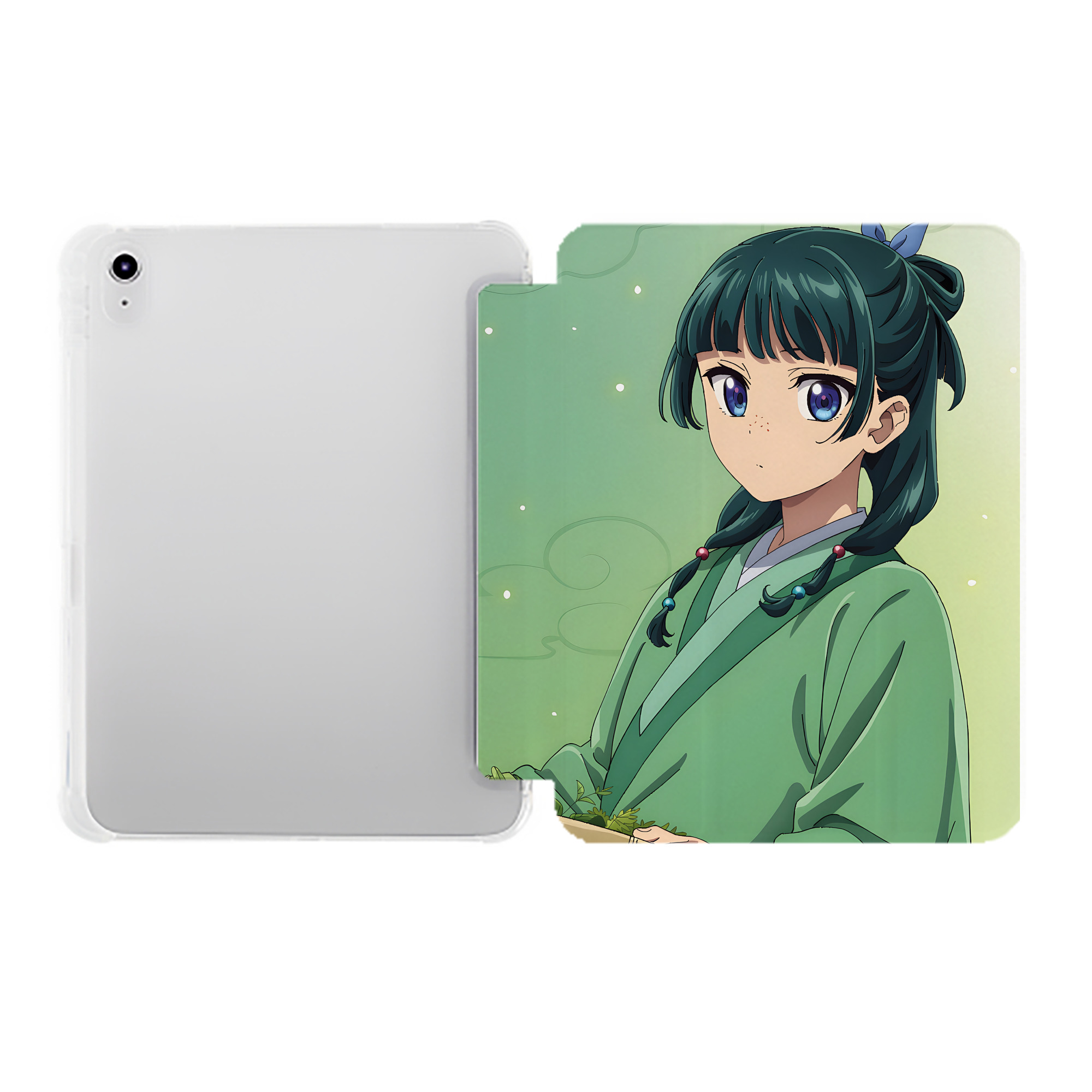 （画像用） 薬屋のひとりごと The Apothecary Diaries IPad ケース ペン収納付き 三つ折りスタンド PUレザー×シリコン 対応機種9.5/10.5/10.9インチ